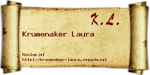 Krumenaker Laura névjegykártya
